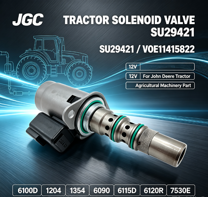 SU29421 VOE11415822 شیر سولینوئید 12 ولت برای تراکتور 6100D 1204 1354 6090 6115D 6120R 7530E قطعات ماشین آلات کشاورزی