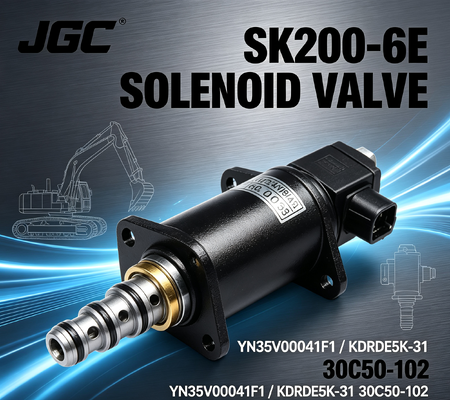 دریچه سولینوئید حفاری SK200-6E YN35V00041F1 KDRDE5K-31 30C50-102