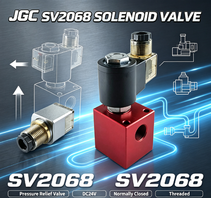 شیر توپی برقی هیدرولیک SV2068 شیر اطمینان کارتریج رزوه دار DC24V شیر نگهدارنده فشار نرمال بسته