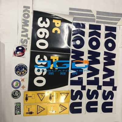 برچسب بدنه دستگاه قطعات یدکی بیل مکانیکی PC130 PC160 PC200 PC240 PC360