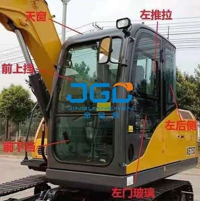 XE75DA 85C 80 جلو بیل مکانیکی شیشه ای دنده پایینی جلو شیشه ای دمپر شیشه ای سمت عقب شیشه خمیده