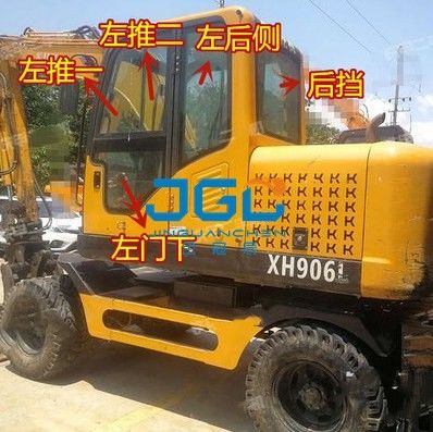XH906L 907 75 شیشه پنجره بیل مکانیکی جلو دمپر بالا و پایین شیشه سکوریت