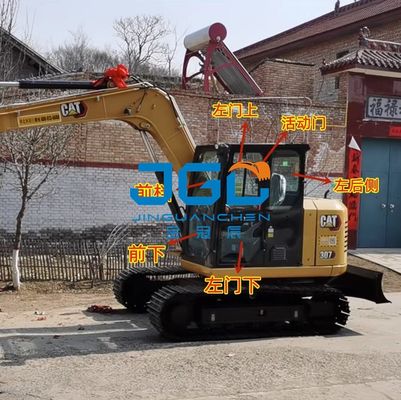307 309 بازوی پنجره را فشار دهید و بکشید شیشه درب سمت چپ قبل و بعد از شیشه جلوی بیل مکانیکی