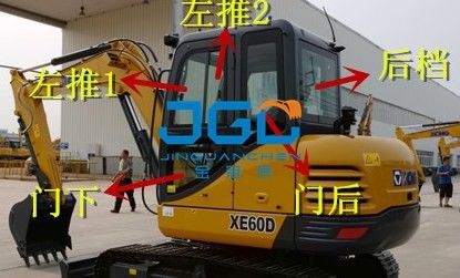 XE60D حفاری درب های جلو و عقب و پنجره های چپ و راست شیشه ی جلو قطعات جایگزین