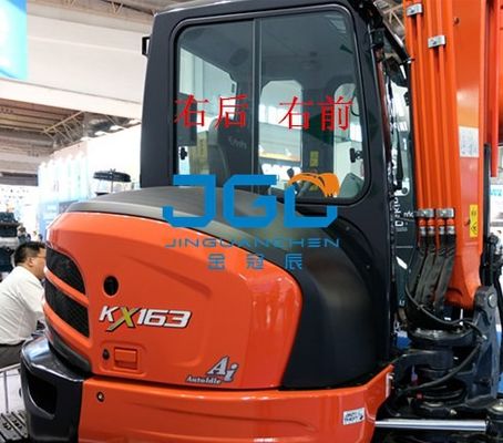 KX163-5 ماشین حفاری چرخ جلو صفحه عقب چپ و راست درب و پنجره شیشه جلو