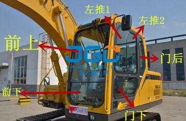 EC210F 225 250 300 150 205 حفاری جلوی درب عقب توقف پنجره چپ و راست شیشه بالا و پایین