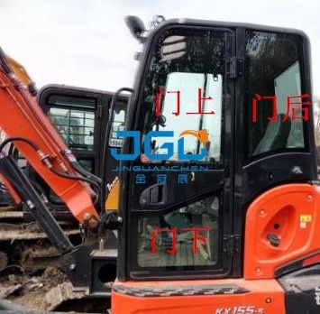 بیل مکانیکی KX155-5 دنده جلو شیشه جلو، درها و پنجره های چپ و راست