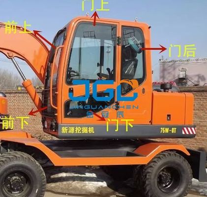 XY75W-8 65W-8 درب های شیشه ای حفاری و پنجره های چپ و راست جلو و عقب شیشه جلو