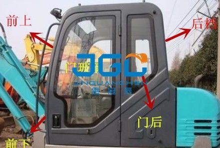 SK60C بیل مکانیکی جلو استاپ درب عقب شیشه نورگیر بالا و پایین جلوپنجره