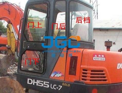 شیشه حفاری DH55-LC-7 شیشه جلو و عقب، درب و پنجره چپ و راست