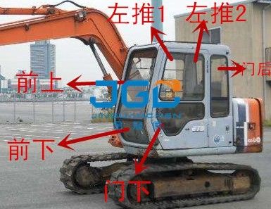EX60-2 120 300 200-3 بیل مکانیکی تمام شیشه جلو و عقب درب چپ و راست جلوپنجره