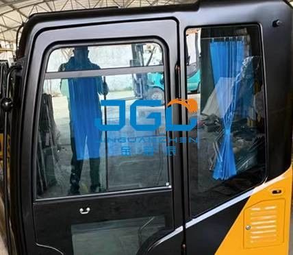 SY155W درب حفاری چرخ دار جلو و عقب چپ و راست پایین چراغ آسمانی بازوی بزرگ شیشه جلو