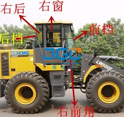 LW500F Loader Gear Front Rear Block درب های چپ و راست و پنجره های زاویه بالایی و پایین طرف شیشه جلو