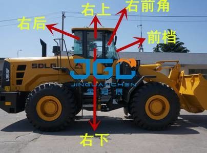 L958F Loader Front Stop Rear Stop چپ و راست پنجره زاویه جانبی شیشه جلو