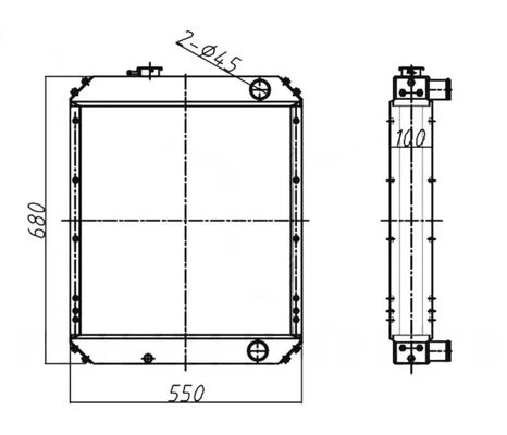 PC60-7C رادیاتور حفاری آلومینیومی برای PC60-7 PC60-7R-4D102 PC70-7 PC60-7E 201-03-72114