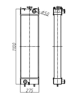 205-03-35151 حفاری هیدرولیک HB215 HB205 HB205-1 HB215-1 رادیاتور
