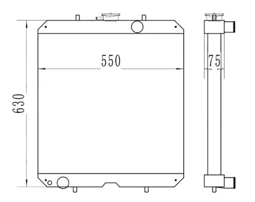 PC56 PC56-7 PC78US-6 PC78MR-6 رادیاتور حفاری 21W-03-41110 21W-03-41000