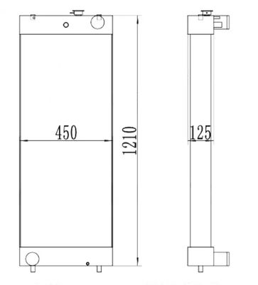 PC300-8 207-03-75121 رادیاتور برای کارخانه حفاری فروش مستقیم دقت بالا