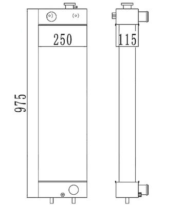 رادیاتور آلومینیومی برای PC128 PC138US-2 Excavator 22B-03-12110