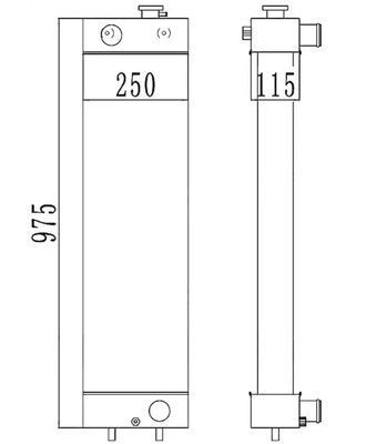 OEM 22B-03-12110 کیفیت PC128 PC138US-2 رادیاتور حفاری