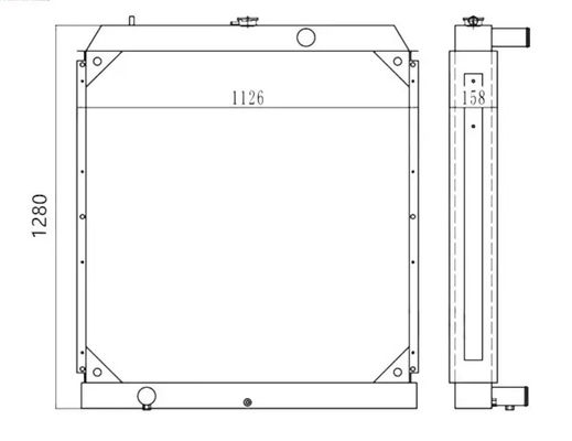 DH500-7D رادیاتور حفاری 202-00077E 13F51000 202-00077C با آلومینیوم