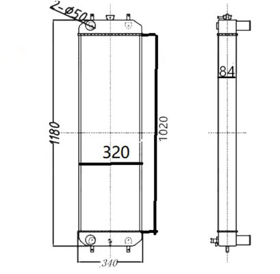 رادیاتور آلومینیومی برای قطعات حفاری ZAX240-3 4650355