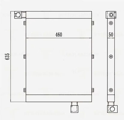 DX60 DX55 DX53W EX55W خنک کننده روغن حفاری K9006314 با مواد آلومینیومی