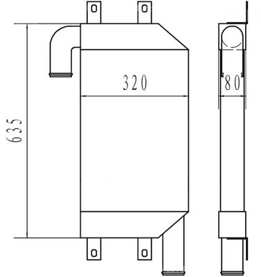 210-8124 E320CX E320C خنک کننده بین المللی خنک کننده هوا برای حفاری