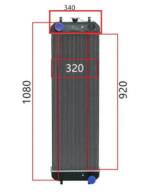 ZAX200-3 ZAX200-3F ZAX210-3 ZAX210H-3 ZAX210H-3F رادیاتور حفاری 4650352