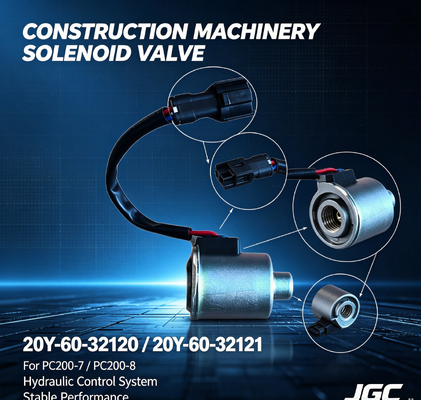 20Y-60-32120 20Y-60-32121 قطعات ماشین آلات ساختمانی PC200-7-8 حفاری شیر سولینوئید