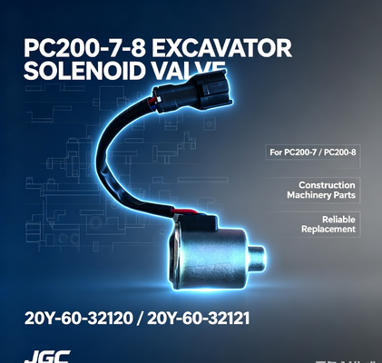 20Y-60-32120 20Y-60-32121 قطعات ماشین آلات ساختمانی PC200-7-8 حفاری شیر سولینوئید