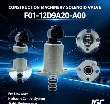 دریچه سولینوئید با کیفیت بالا F01-12D9A20-A00 برای قطعات ماشین آلات حفاری مناسب است