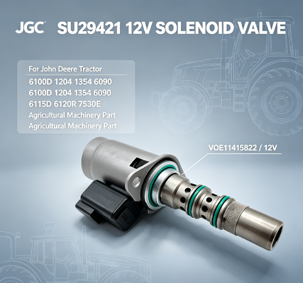 SU29421 VOE11415822 شیر سولینوئید 12 ولت برای تراکتور 6100D 1204 1354 6090 6115D 6120R 7530E قطعات ماشین آلات کشاورزی