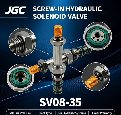 SV08-35 ولول سولناید هیدرولیک برقی با پیچ در فشار 207 بار 1 سال گارانتی برای سیستم های هیدرولیک