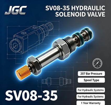 SV08-35 ولول سولناید هیدرولیک برقی با پیچ در فشار 207 بار 1 سال گارانتی برای سیستم های هیدرولیک