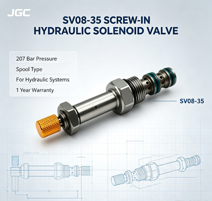 SV08-35 ولول سولناید هیدرولیک برقی با پیچ در فشار 207 بار 1 سال گارانتی برای سیستم های هیدرولیک