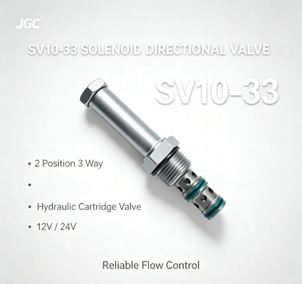 SV10-33 دریچه جهت دار 2 موقعیت 3 راه دریچه کارتریج هیدرولیک 12 ولت 24 ولت
