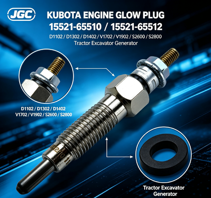 D1102 D1302 D1402 V1702 V1902 S2600 S2800 گلو پلگ 15521-65510 15521-65512 برای قطعات موتور تراکتور کوباتا