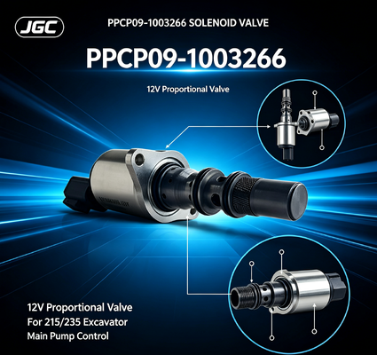 شیر برقی تناسبی فولادی با استحکام بالا 12 ولت PPCP09-1003266 برای پمپ اصلی بیل مکانیکی 215/235