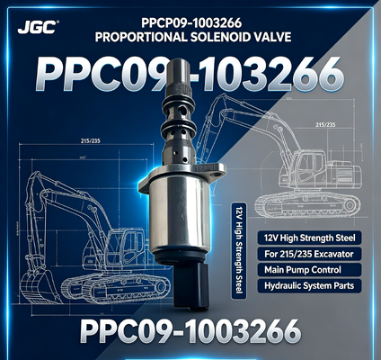 شیر برقی تناسبی فولادی با استحکام بالا 12 ولت PPCP09-1003266 برای پمپ اصلی بیل مکانیکی 215/235