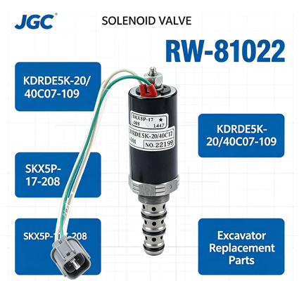 SKX5P-17-208 قطعات جایگزین پمپ شیر سولینوئید RW-81022 "KDRDE5K-20/40C07-109 " برای قطعات ماشین حفاری