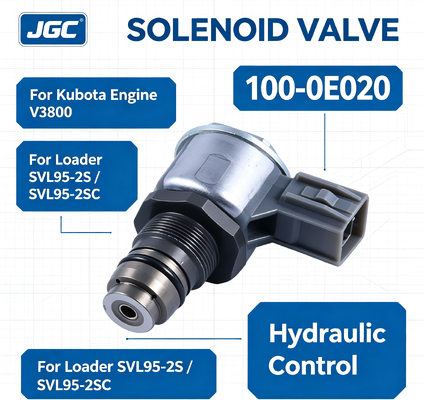 100-0E020 قطعات حفاری دریچه سولینوئید برای موتور کوباتا V3800 Loader SVL95-2S SVL95-2SC