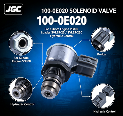 100-0E020 قطعات حفاری دریچه سولینوئید برای موتور کوباتا V3800 Loader SVL95-2S SVL95-2SC