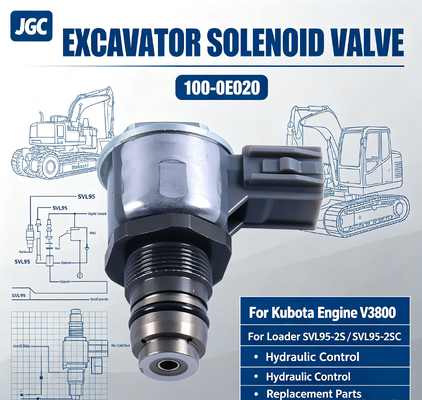 100-0E020 قطعات حفاری دریچه سولینوئید برای موتور کوباتا V3800 Loader SVL95-2S SVL95-2SC