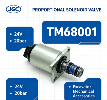 TM68001 لوازم جانبی مکانیکی بیل مکانیکی شیر برقی تناسبی بیل مکانیکی 24 ولت 20 بار