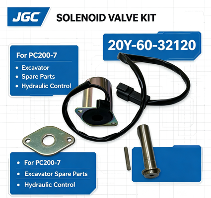 قطعات ماشین آلات ساختمانی PC200-7 قطعات یدکی بیل مکانیکی شیر برقی برای 20Y-60-32120