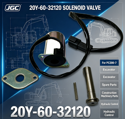 قطعات ماشین آلات ساختمانی PC200-7 قطعات یدکی بیل مکانیکی شیر برقی برای 20Y-60-32120