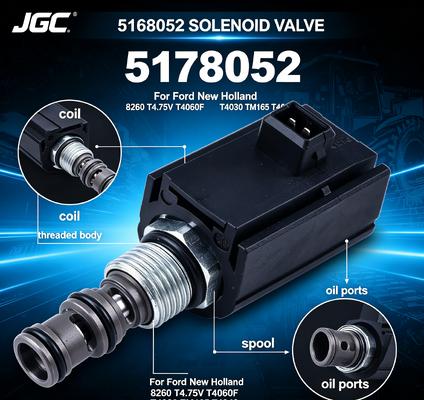 ۵۱۶۸۰۵۲ قطعات حفاری دریچه سولینوئید برای فورد نیو هالند ۸۲۶۰ T4.75V T4060F T4030 TM165 T4040