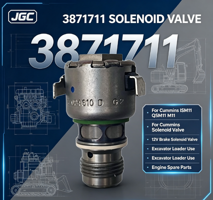 3871711برای اصلی ISM11 QSM11 M11 موتور دیزل ترمز 12 ولت شیر سولینوئید برای استفاده در دستگاه بارگیری حفاری