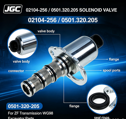 02104-256 0501-320-205 قطعات حفاری دریچه سولینوئید برای انتقال Zf Wg98
